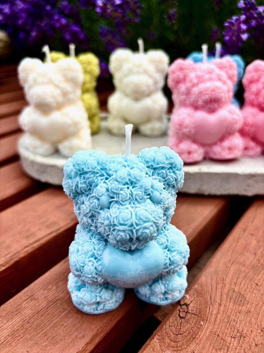 Świeca Miś Błękitny